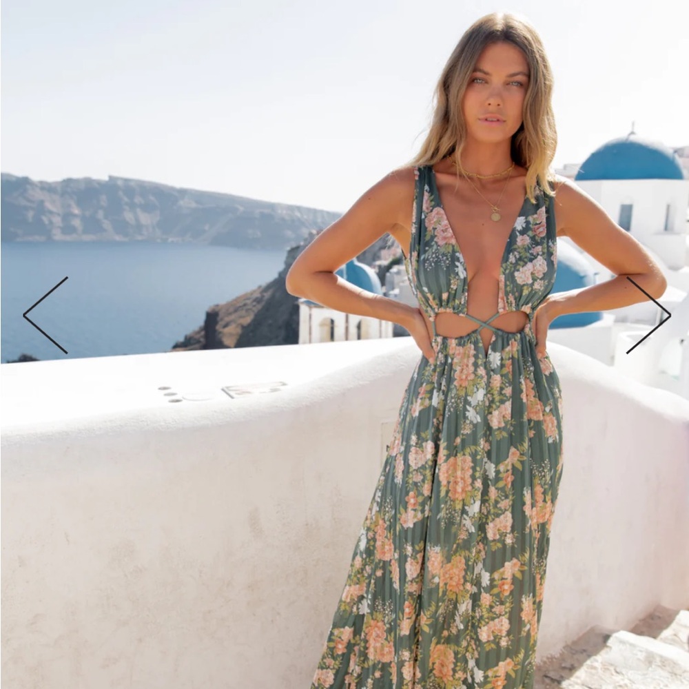 Hello Molly Forest Fairy Maxi Dress Sage XS NWOT